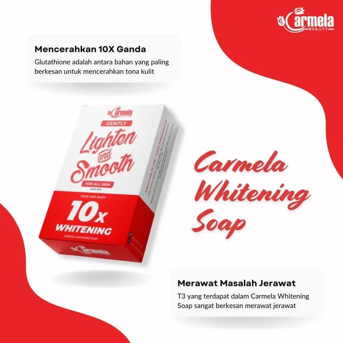 Carmela Whitening Soap 10X brightening